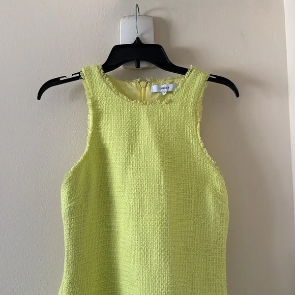 LIKLEY Toni Mini Dress, Size 4, Yellow Cream, $248 - Picture 8 of 9